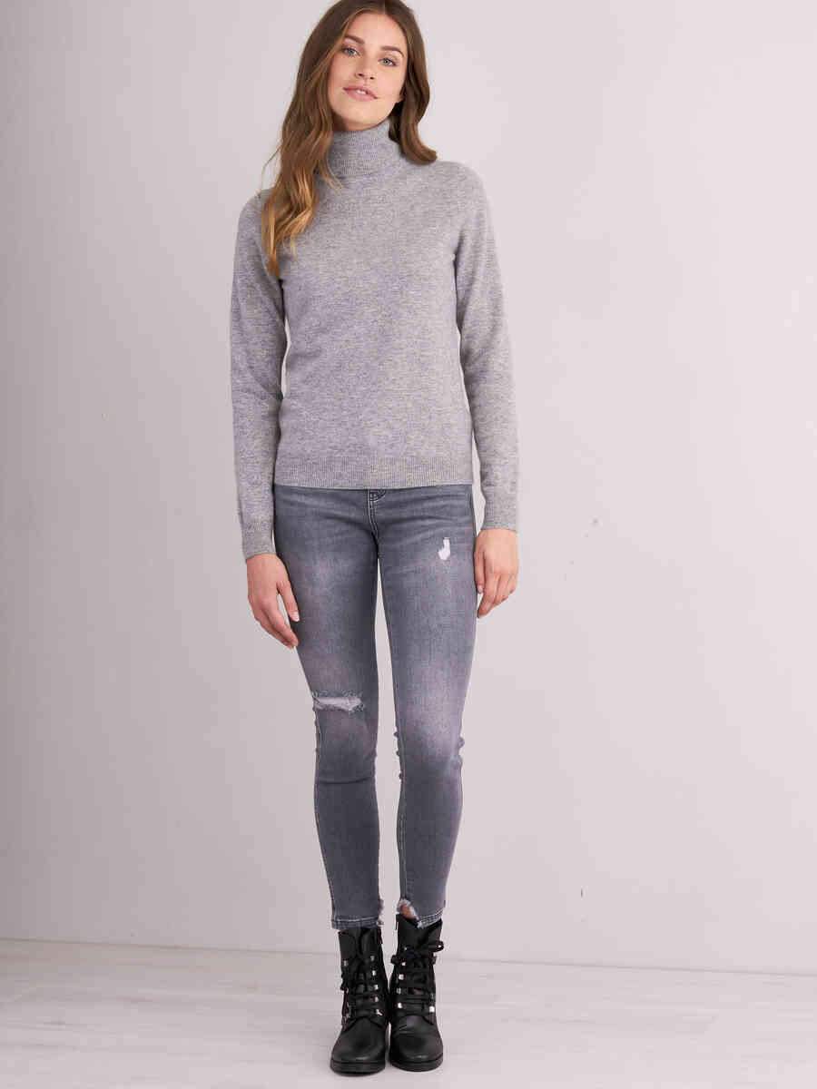 Cashmere roll neck sweater image number 3