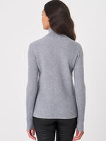 Baby cashmere rib knit turtleneck sweater image number 2