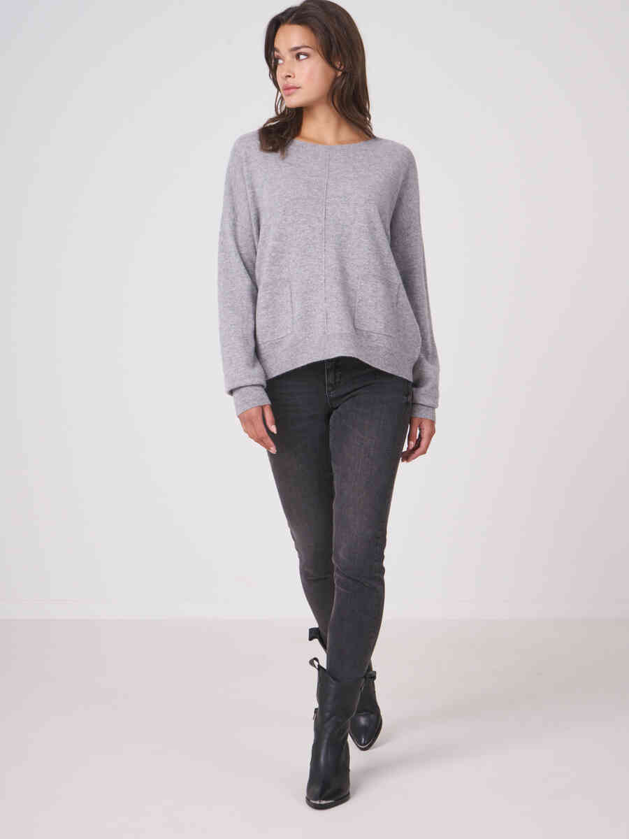 Cashmere sweater with front pockets image number 7