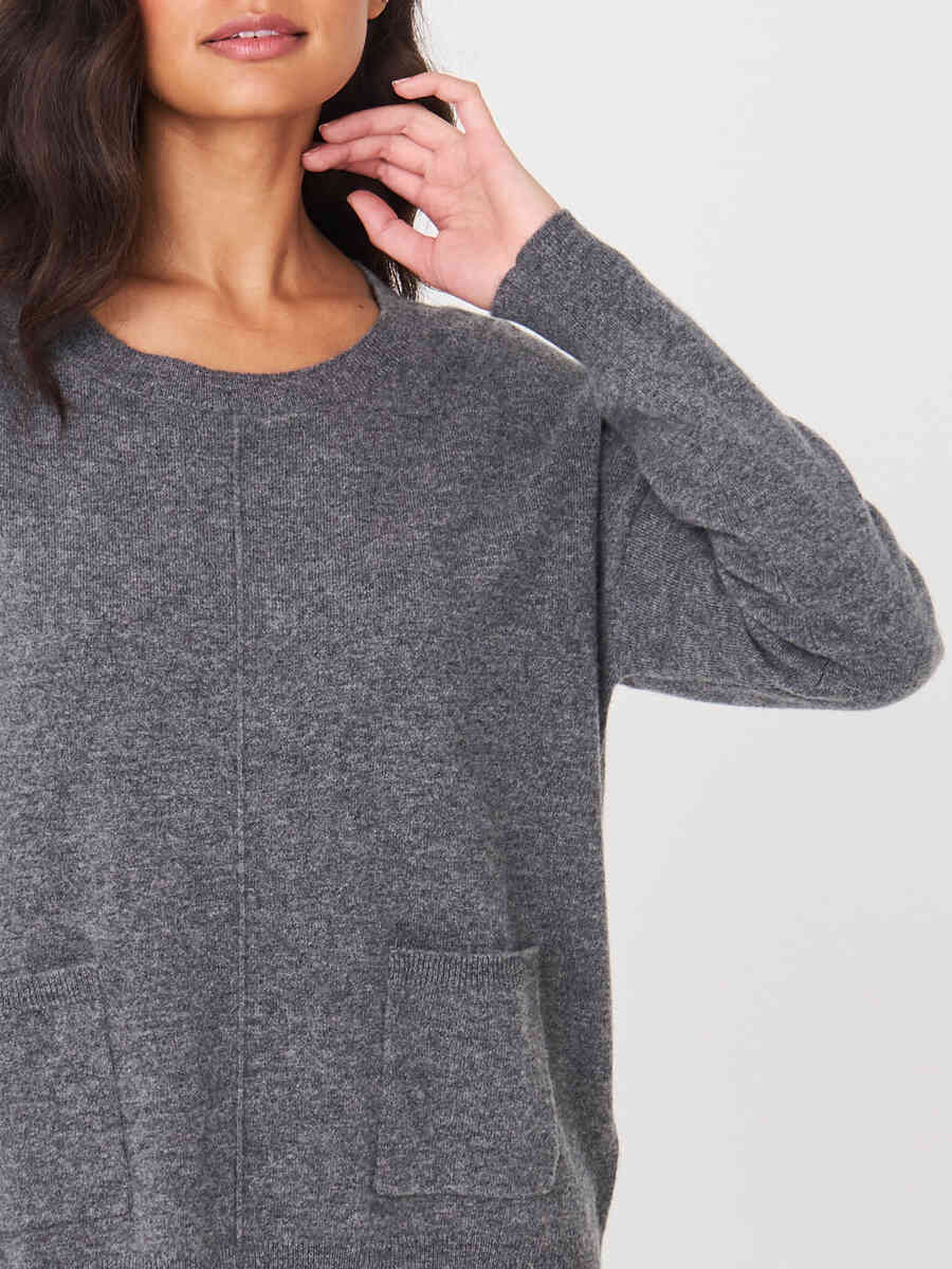 Cashmere sweater with front pockets image number 10