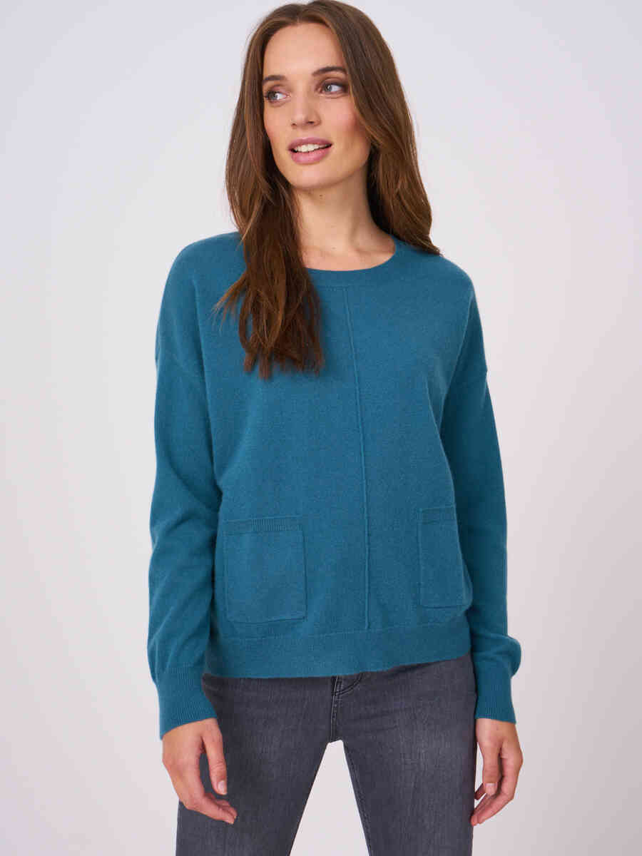 Cashmere sweater with front pockets image number 24