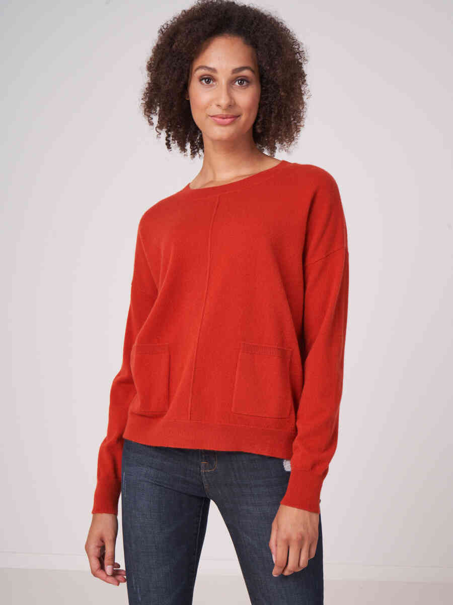 Cashmere sweater with front pockets image number 40