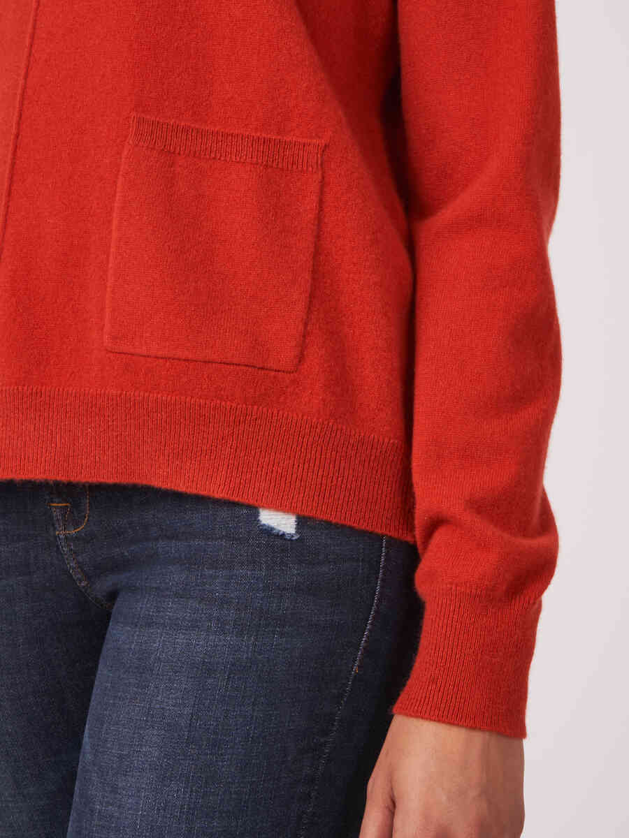 Cashmere sweater with front pockets image number 42