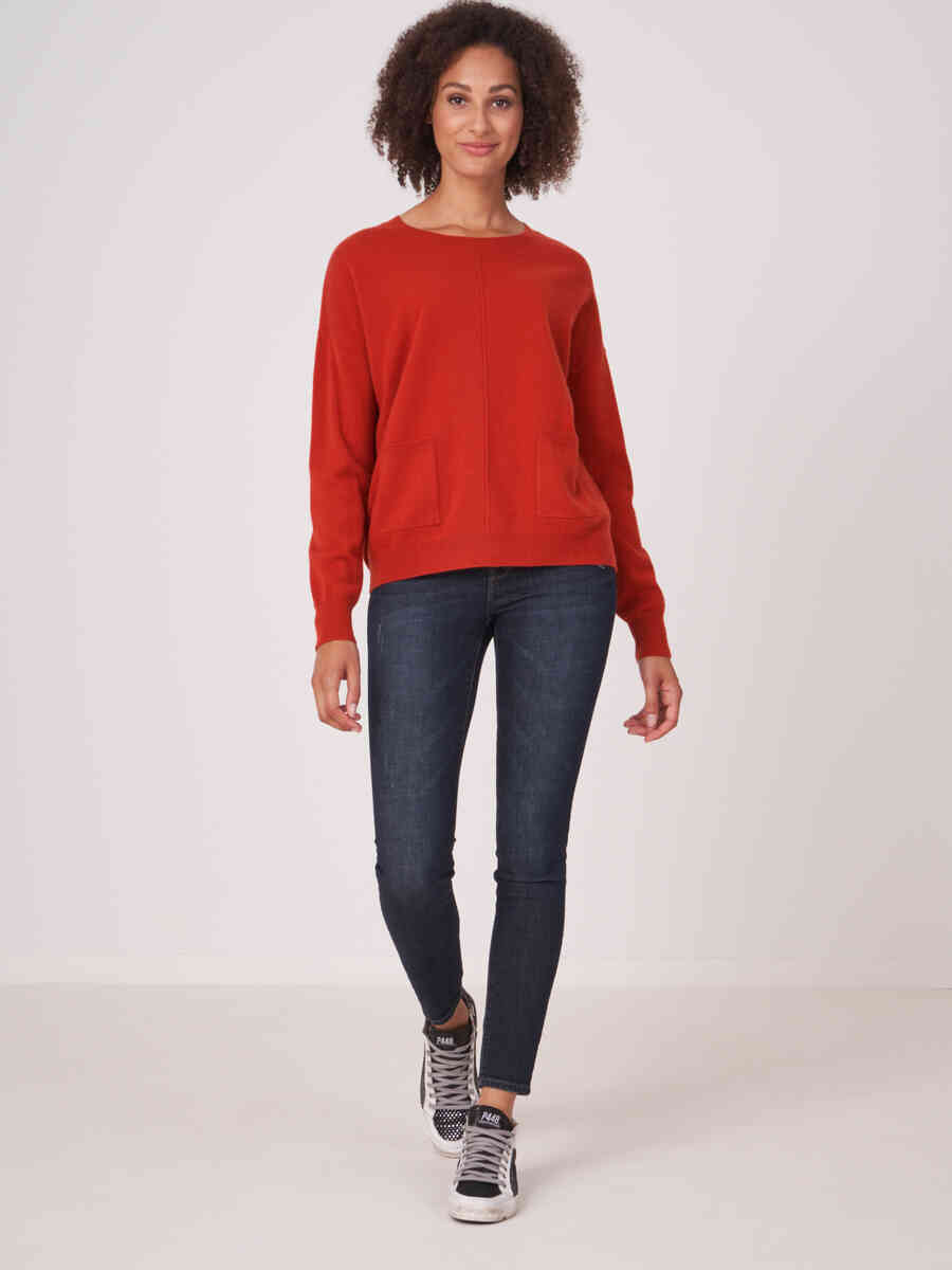 Cashmere sweater with front pockets image number 43