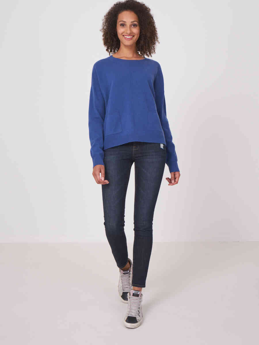 Cashmere sweater with front pockets image number 47