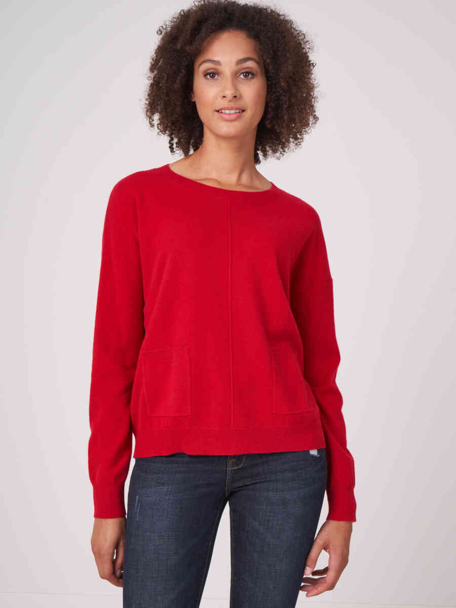 Cashmere sweater with front pockets image number 52