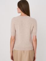 Basic short sleeve organic cashmere sweater image number 1