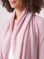 Open organic cashmere cardigan with shawl neck image number 2