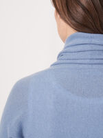 Open organic cashmere cardigan with shawl neck image number 4