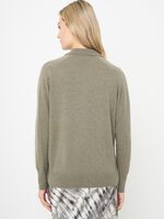 Polo neck organic cashmere sweater image number 1