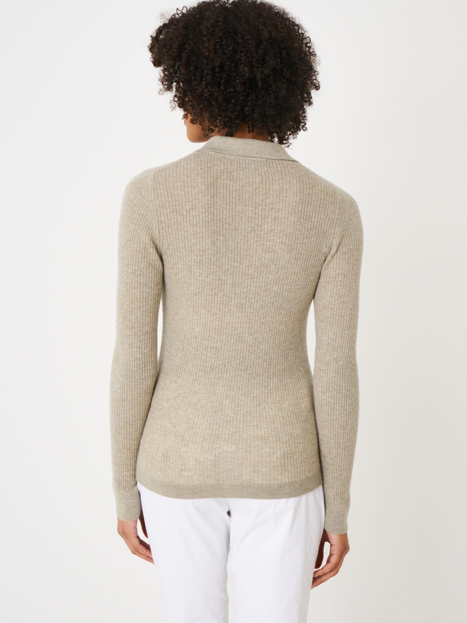 Long sleeve extra fine cashmere sweater 