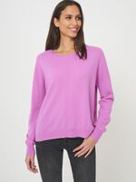 Casual cashmere sweater with ribbed boat neckline image number 0