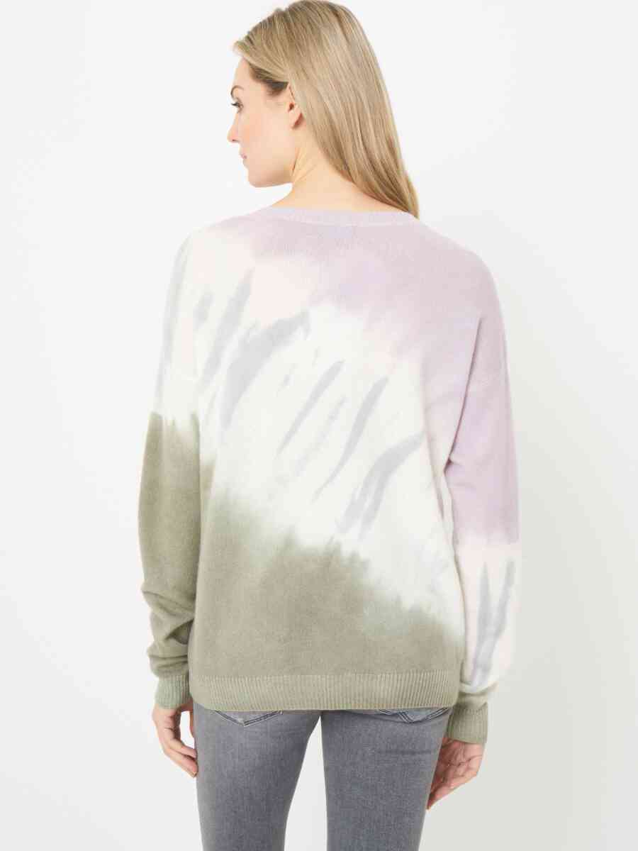 Tie dye organic cashmere sweater image number 1