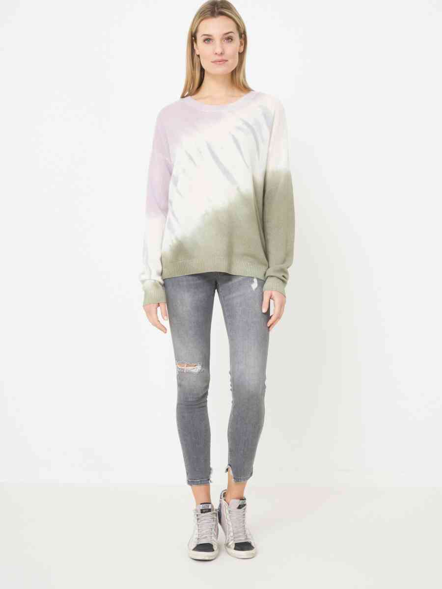Tie dye organic cashmere sweater image number 3