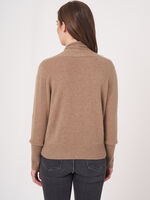 Wrap front organic cashmere sweater image number 1