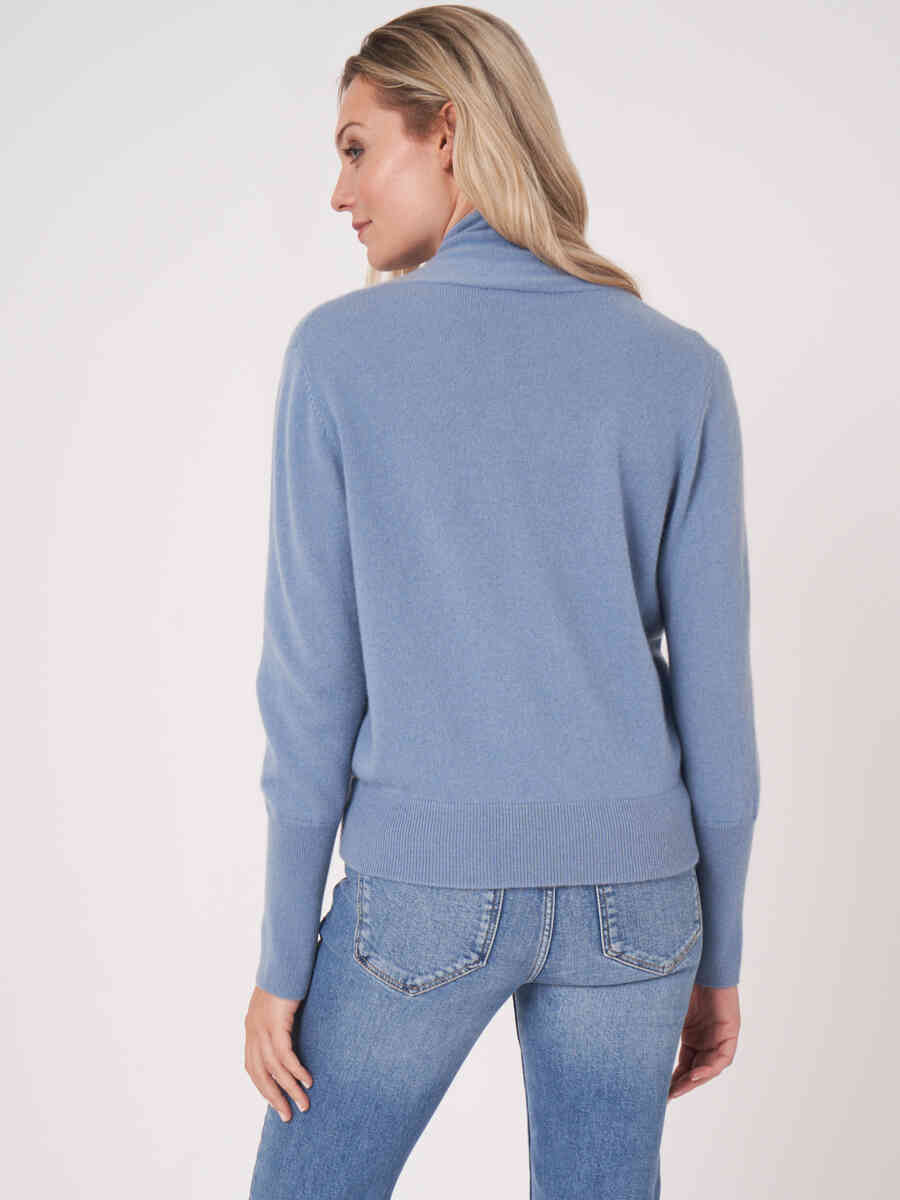 Wrap front organic cashmere sweater image number 2