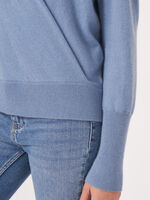 Wrap front organic cashmere sweater image number 4