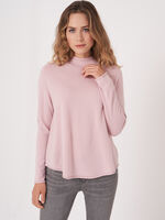 A-line cashmere sweater with stand collar image number 0