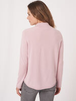 A-line cashmere sweater with stand collar image number 1