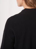 Deep V-neck cashmere sweater image number 4