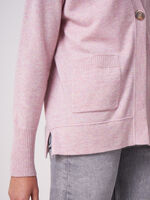 Organic cashmere silk blend cardigan with single button closure image number 2