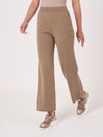 Wide leg knitted pants image number 4