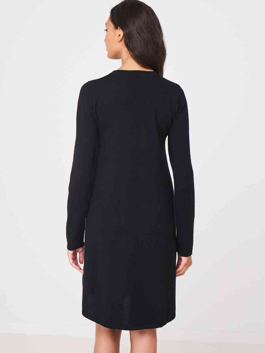 A-line knitted merino wool dress image number 1