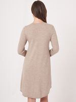 A-line knitted merino wool dress image number 1