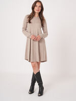 A-line knitted merino wool dress image number 4