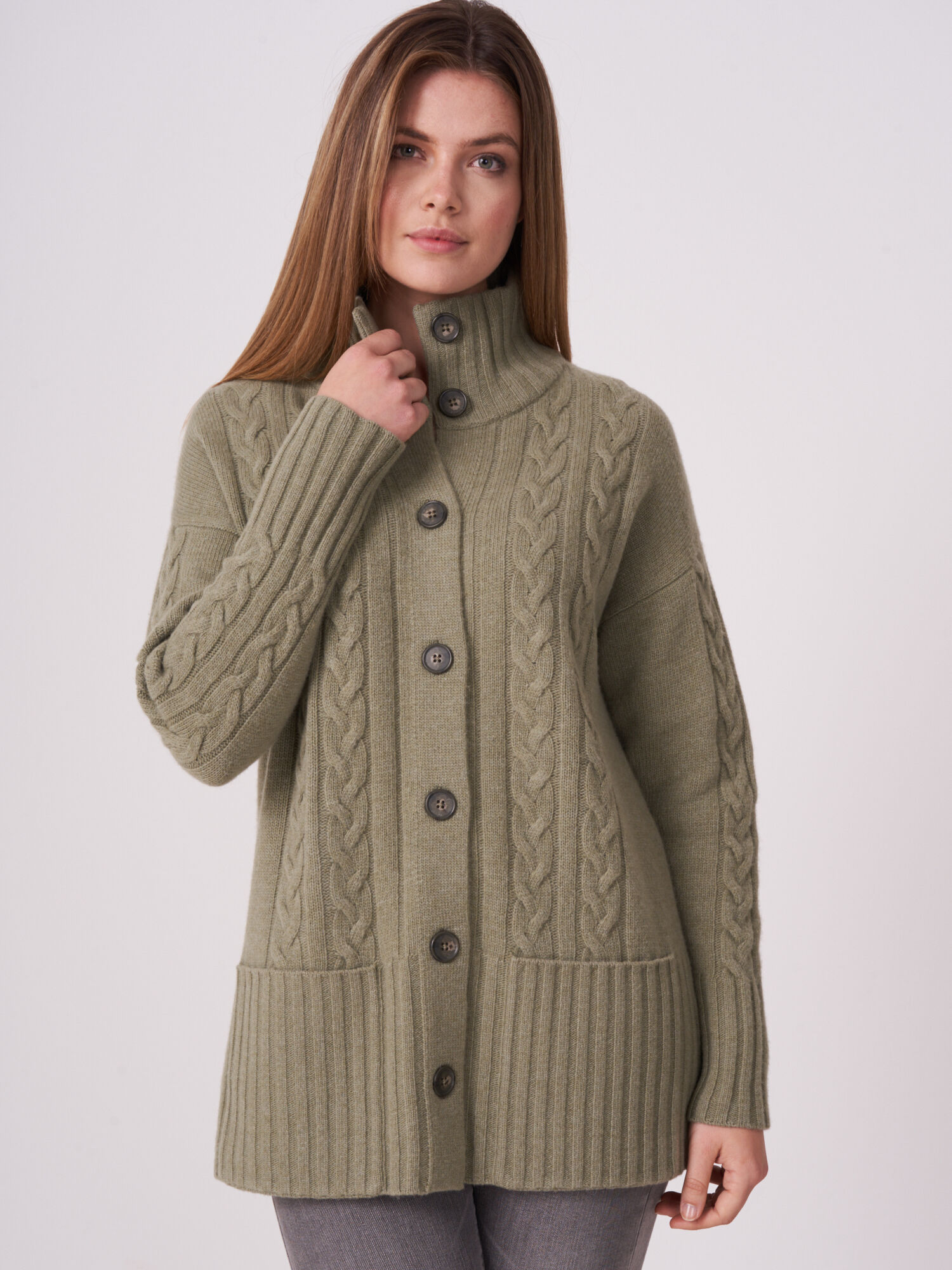 Chunky cable knit cardigan