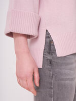 3/4 sleeves merino wool sweater image number 2