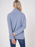 Lambswool sweater with shawl collar image number 1