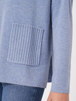 Lambswool sweater with shawl collar image number 2