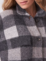 Intarsia knitted shirt with check pattern image number 4