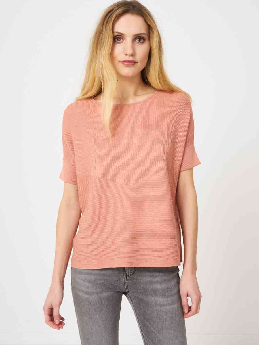 Ribbed poncho sweater with rolled up sleeves image number 28