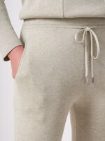 Knitted cotton blend jogging pants image number 2