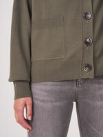 Cotton blend buttoned cardigan with pockets image number 2