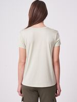 Women's basic V-neck T-shirt with chest pocket image number 1
