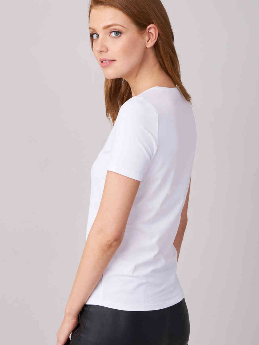 Basic cotton crew neck T-shirt image number 1