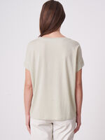 Top with silk front and fine knitted back image number 1