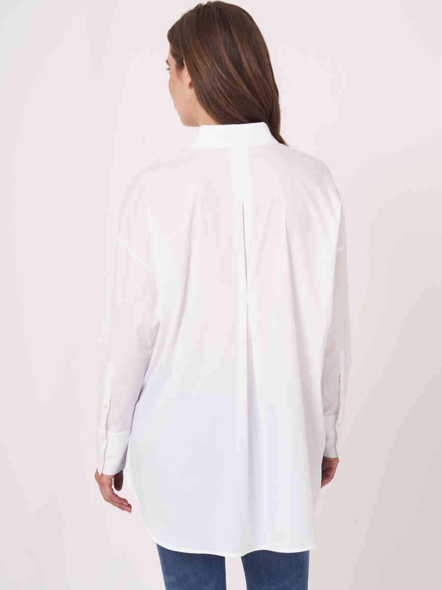 Oversized cotton blouse image number 1