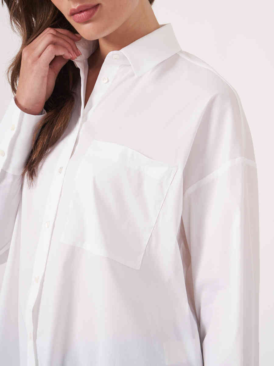 Oversized cotton blouse image number 2