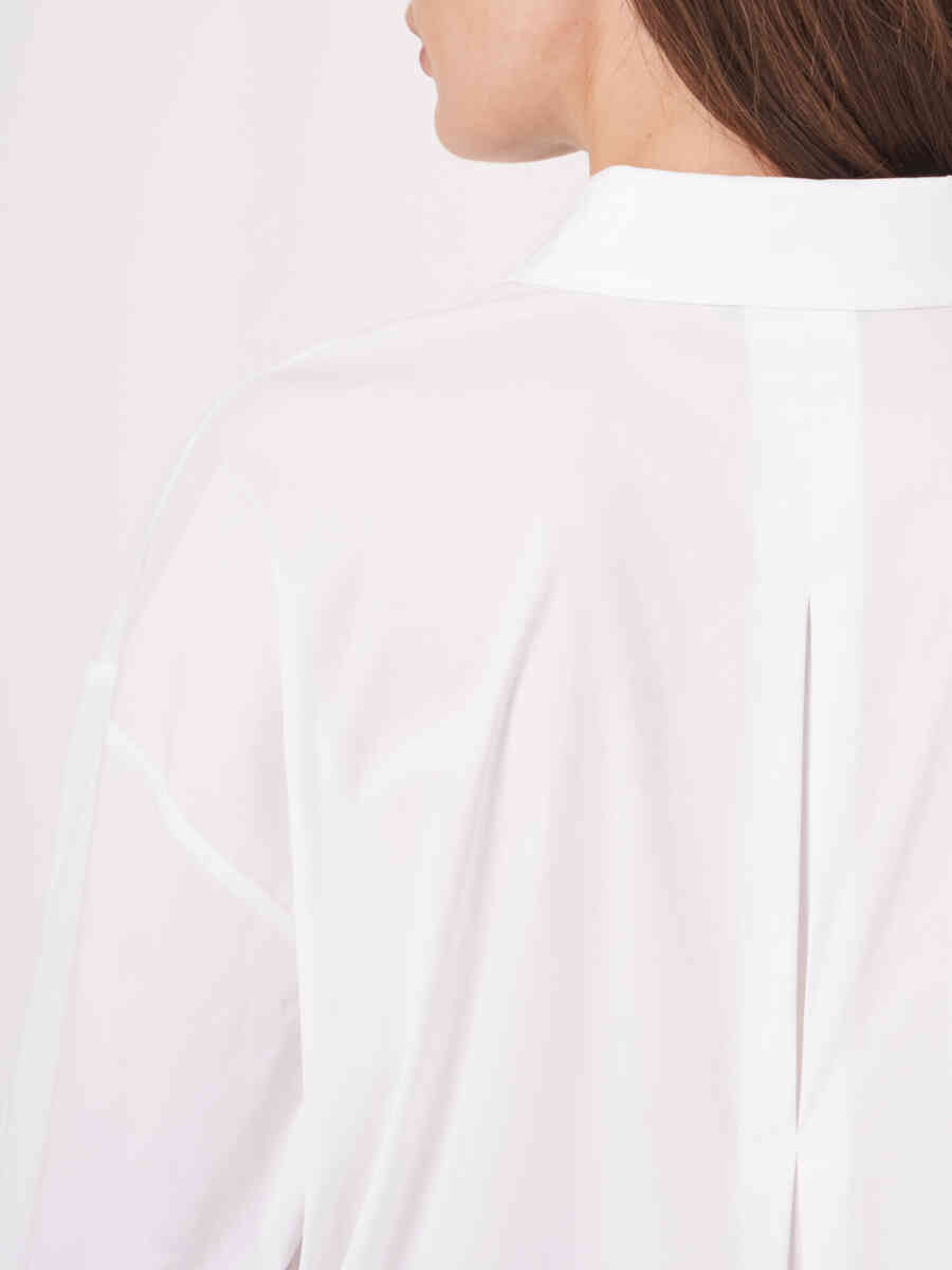 Oversized cotton blouse image number 4