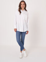 Oversized cotton blouse image number 5