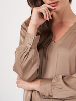 Silk A-line blouse image number 3
