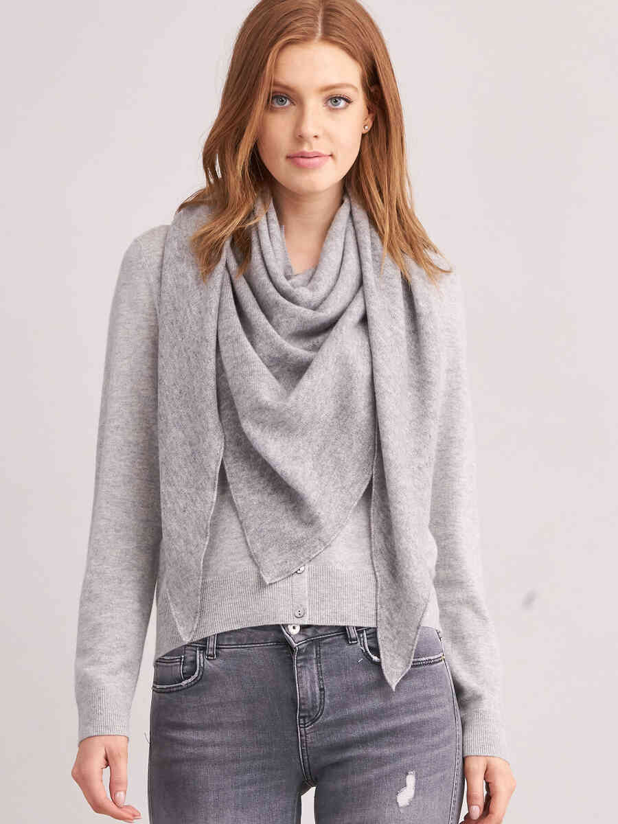 Triangular cashmere scarf image number 0