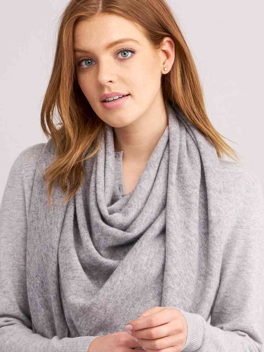 Triangular cashmere scarf image number 1