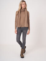 Fine knit organic cashmere scarf image number 5