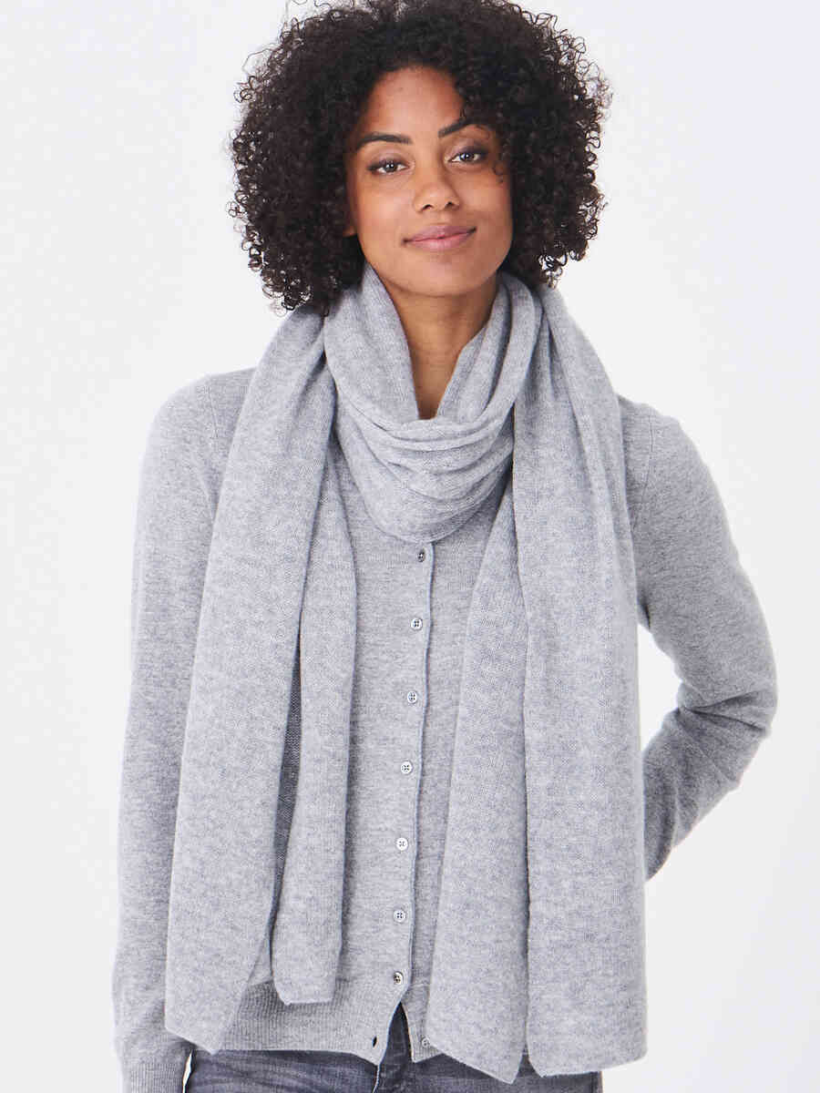 Organic cashmere scarf image number 12