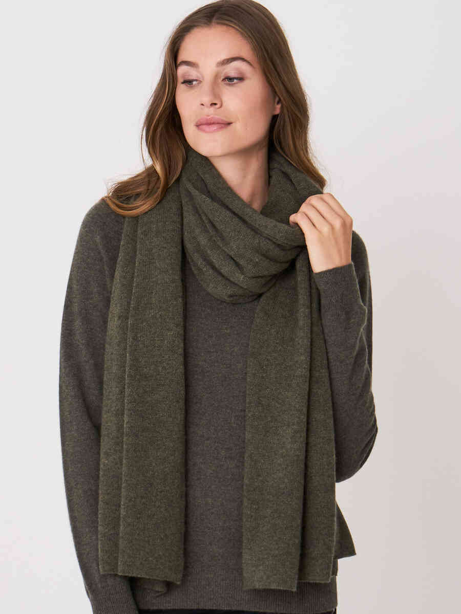 Organic cashmere scarf image number 32